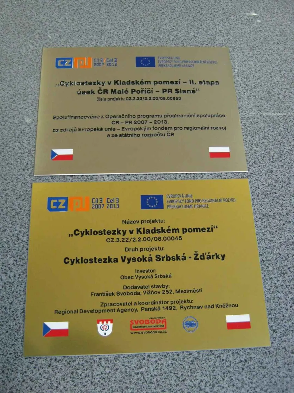 Sada tabulek cyklostezky