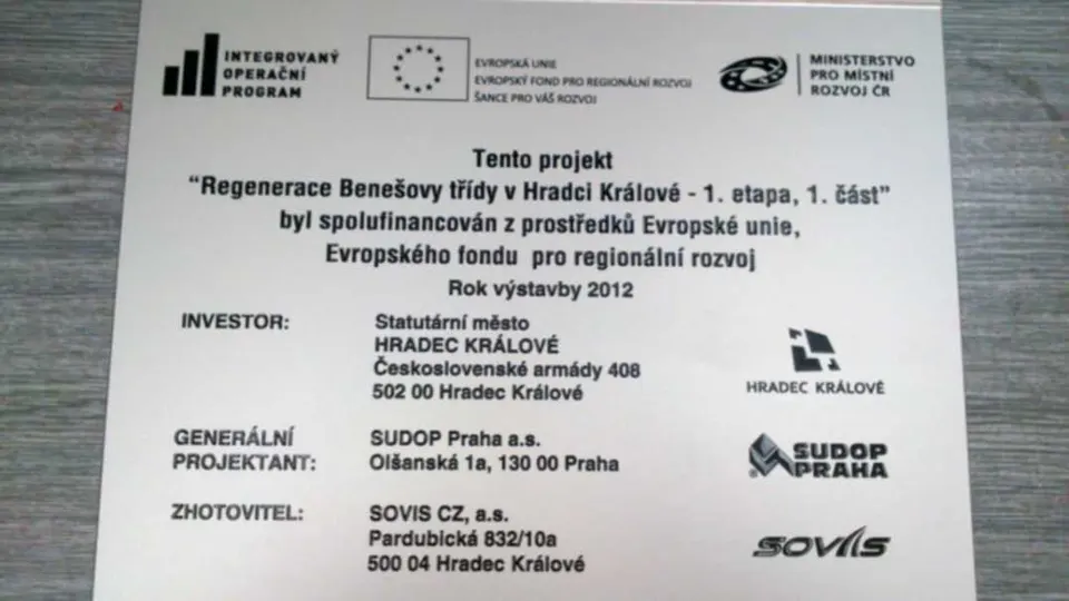 Tabulka projektu ROP